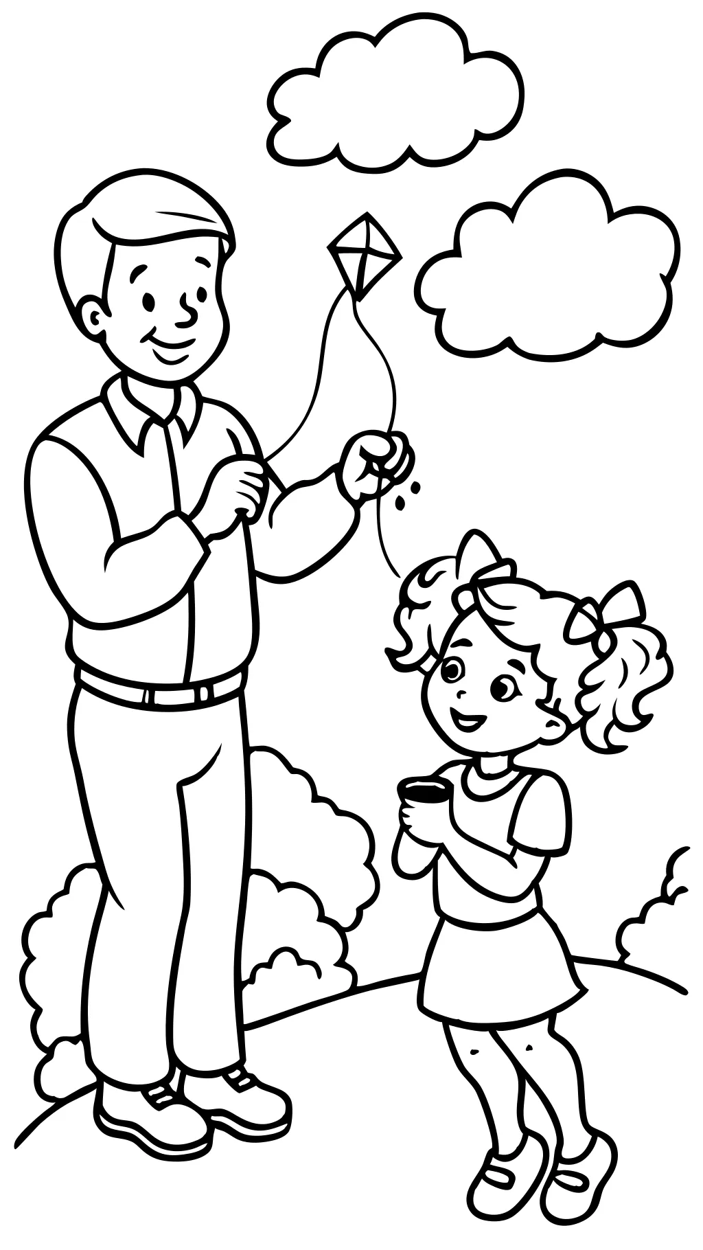 father daughter coloring pages